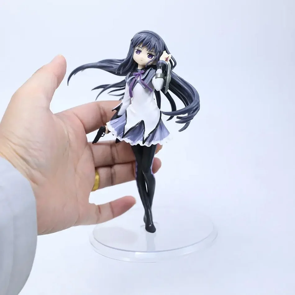 Figurka Madoka Magica Akemi Homura 17 cm, model anime z PVC, prezent urodzinowy, ozdoby, zabawki kolekcjonerskie, prezent urodzinowy dla dzieci