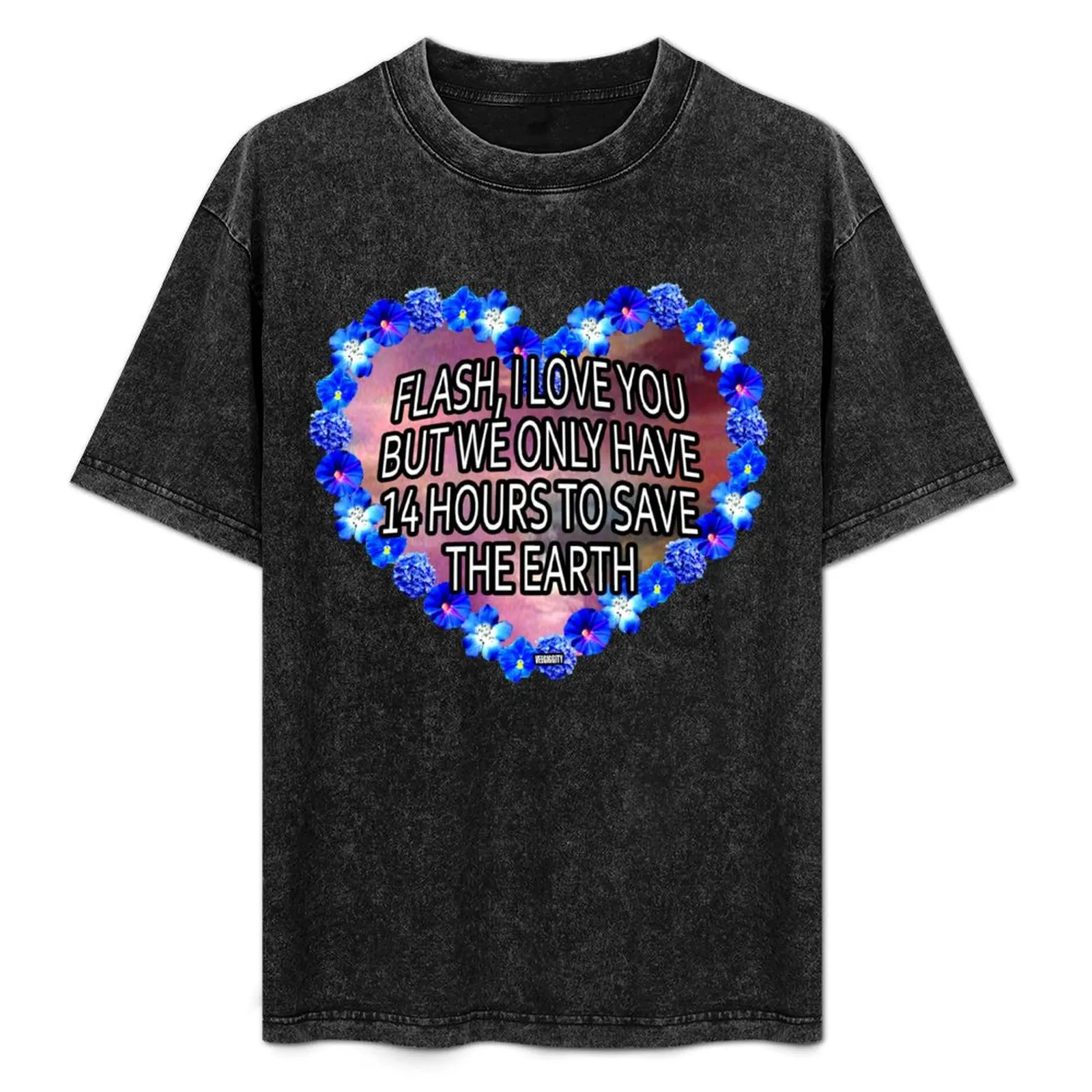 

14 hours to save the Earth T-Shirt Graphic Print Short Sleeve T-Shirt