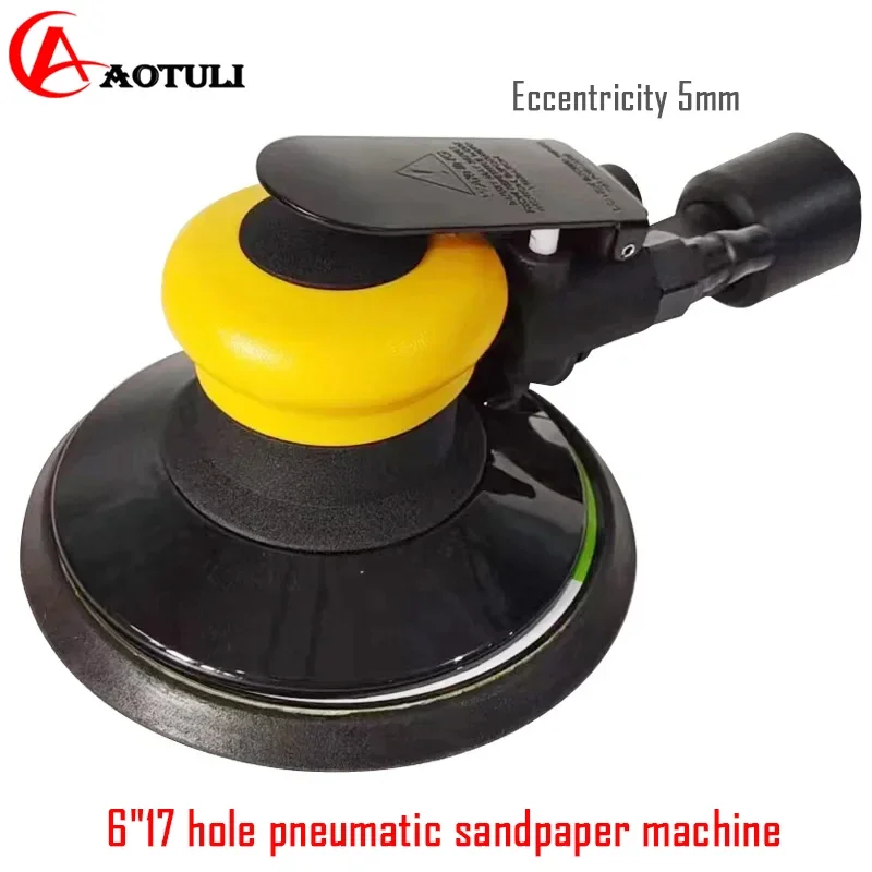 Dry Grinding Head Pneumatic Sander 6 Inch 150mm Dry Machine Self-vacuuming Sandpaper Car Putty Ash Abrasive Tools