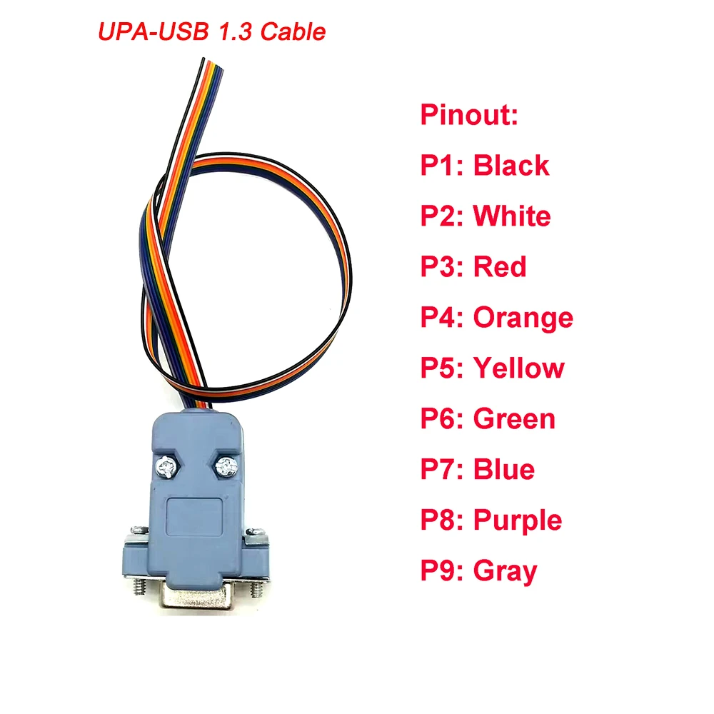 UPA USB Programmer V1.3 2024 Connection Cables for UPA USB Programmer Tools ECU Pinout Diagnostic Connectors Compatible Adapter