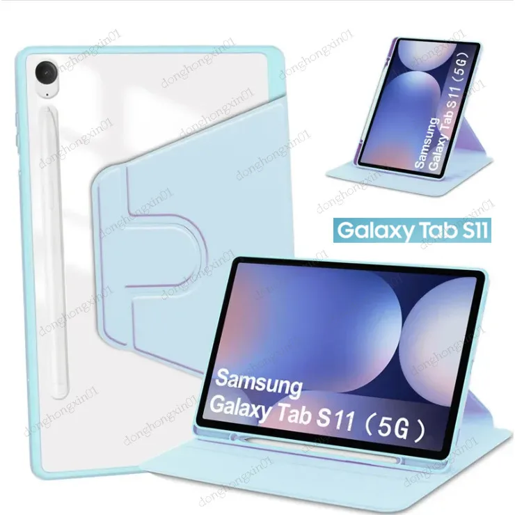 

Чехол для Samsung Galaxy Tab S11 S10 FE 2025 SM-X730 SM-X736 S9 11 S9 FE 10,9 акрил 360 ° Противоударный чехол с вращающейся подставкой