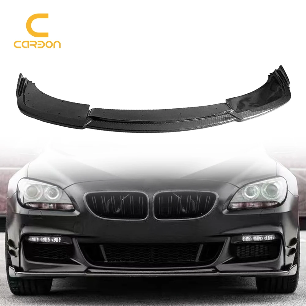 

For BMW 6 Series F06 Car Accessories Real Carbon Fiber MT Ha Style Front Bumper Lip Chin Spoiler Winglet Splitter