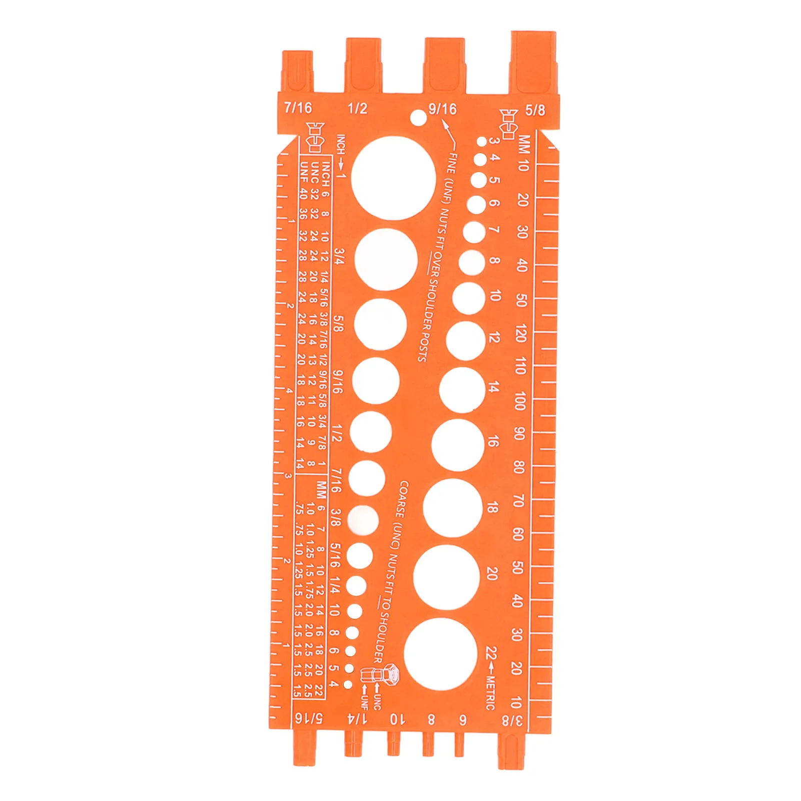 Moer Bout Schroef Gauge Multi Functioneel Inch Metrisch Snelle Identificatie Moer Bout Draad Checker Portable Draad Meetinstrument