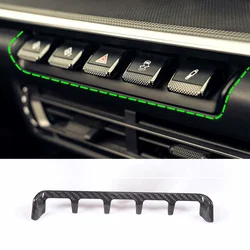 Real Dry Carbon Fibre Interior Center Console Warning Light Switch Cover Trim Fit For Porsche 911 992 Carrera 4 4S 2019-2022