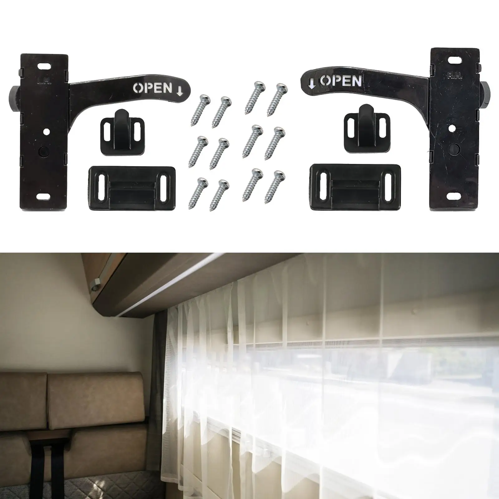 

Caravan Door Lock Replacement Kit Easy Installation RV Accessories for Inside Entry Door Hardware for Campers Motorhome