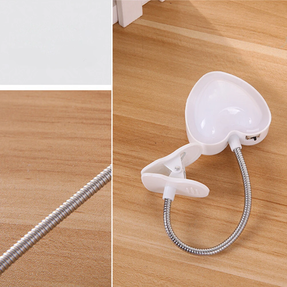 

LED Eye Protection Lights Love Heart Table Desk Lamp with Clip Clamp Heart-shaped