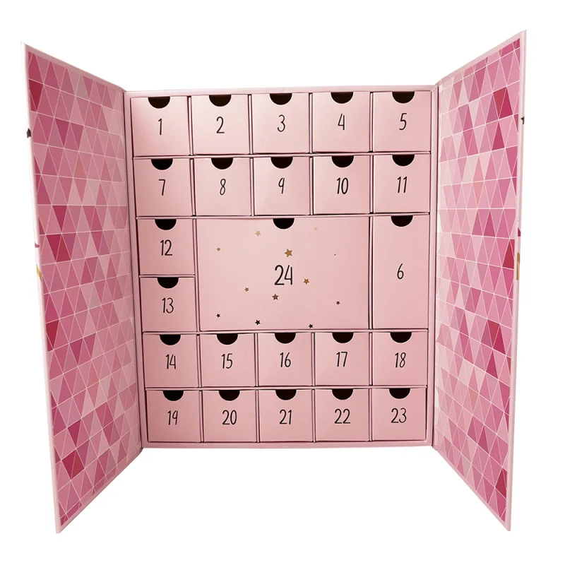custom.Custom Advent Calendar Box Cosmetic Countdown Box 24 Drawers Makeup Advent Calendar Box Costume 24 Da