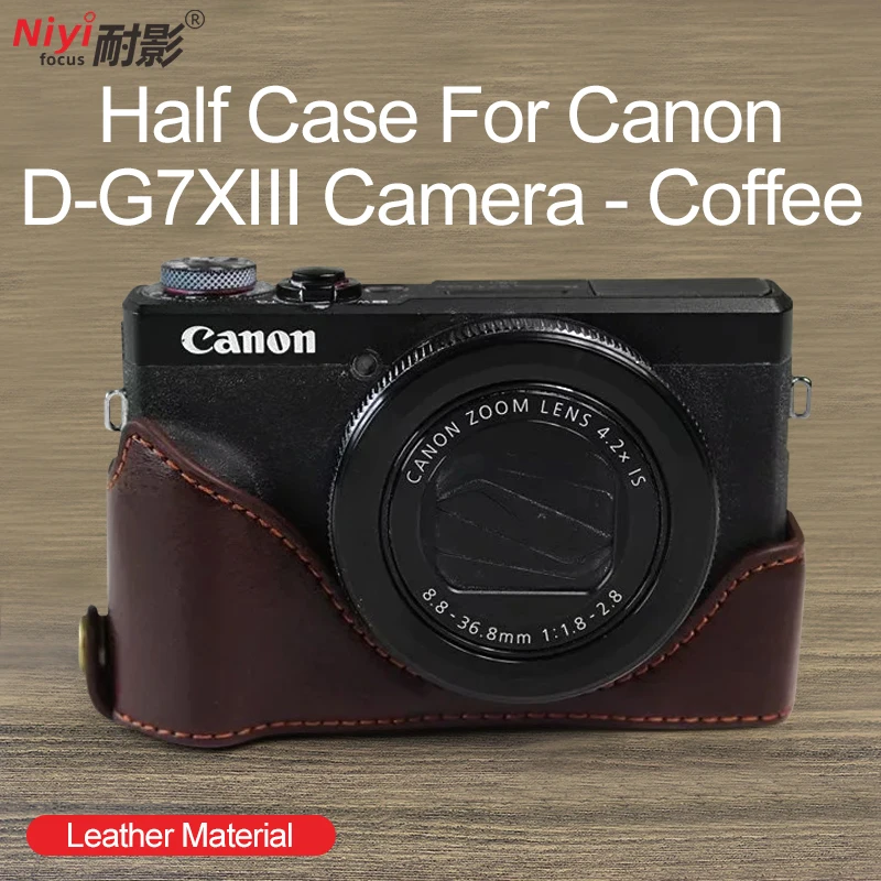 Retro Leather Camera Half Case Protective Cover for Canon PowerShot G7X Mark III G7X3 Reserve Battery Opening Camera Accessory