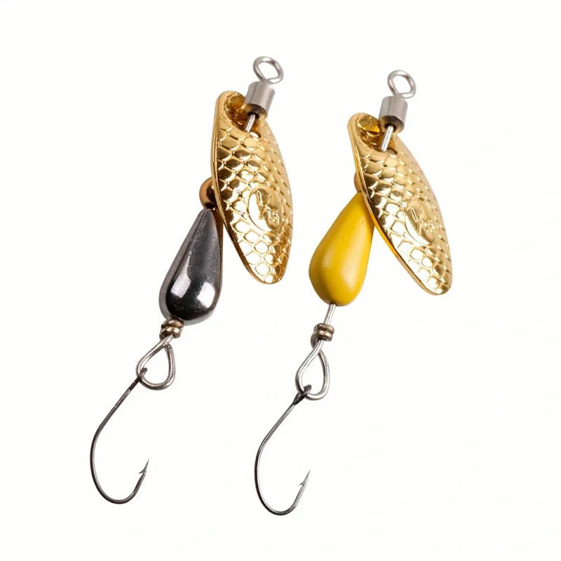 Ackibbik 5 قطعة/صندوق سمك السلمون المرقط المغازل الطعوم يطير سمك السلمون المرقط الصيد السحر مايكرو الصيد سبينر #4