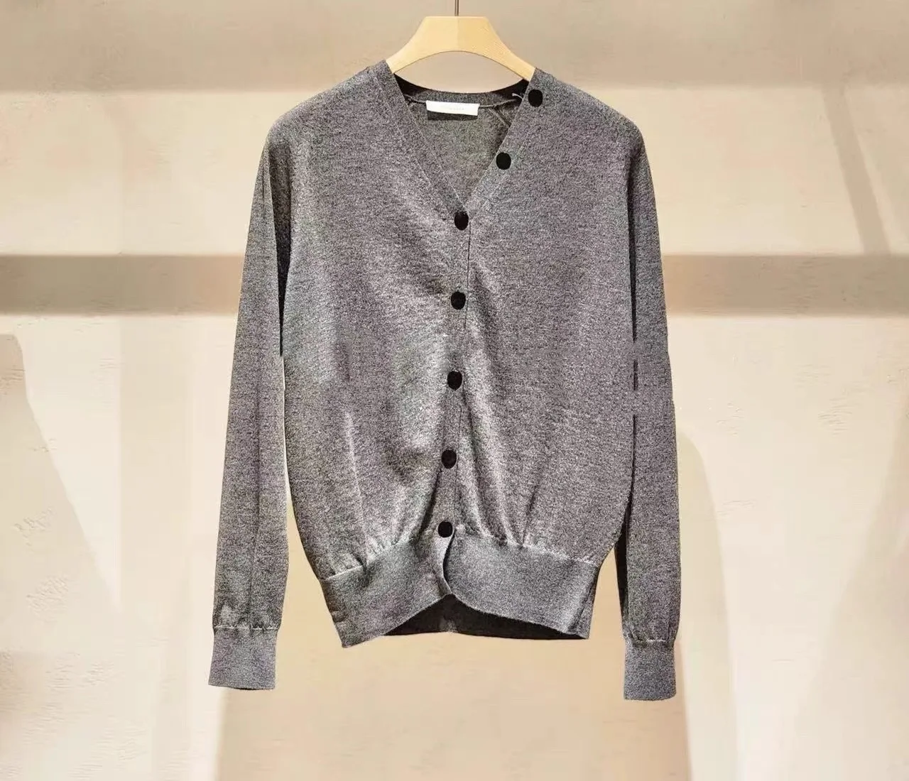 

Роскошный вязаный кардиган с лимонным сыром и V-образным вырезом на пуговицах, универсальный простой элегантный длинный све, зимний женский трикотаж