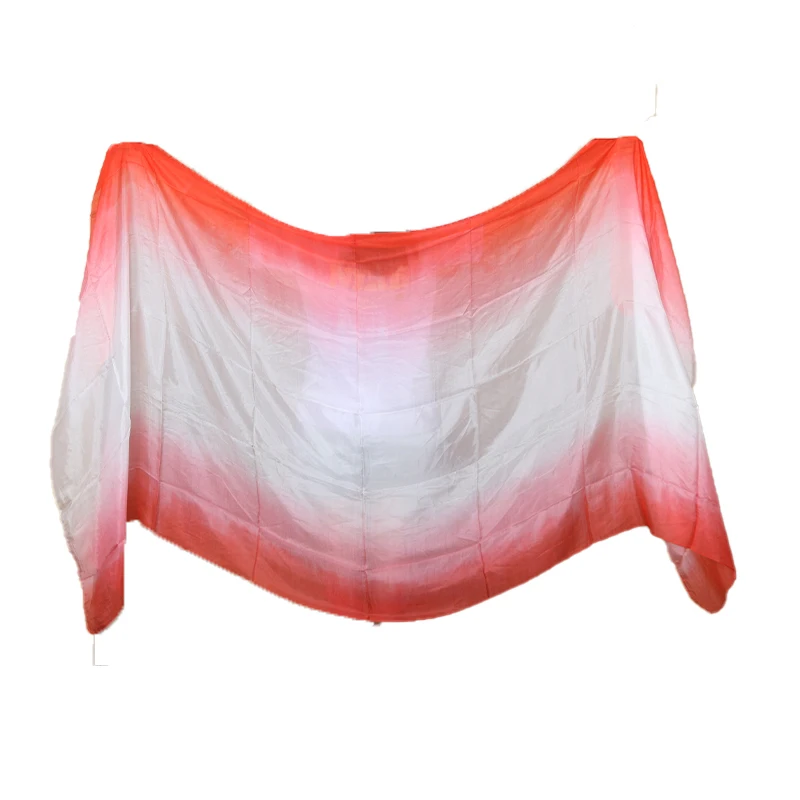 ベリーダンススカーフシルクベールベリーダンスベールショール女性用軽量ハンドスロースカーフショールグラデーションシルクベールダンスパフォーマンス新作