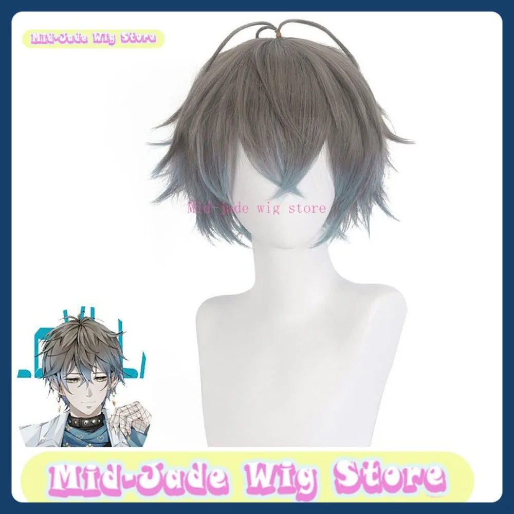 

Mid-jade Wig Store VTuber Nijisanji Ike Eveland Cosplay Wig Anime Game Role-playing Halloween Costume Props Synthetic Hair