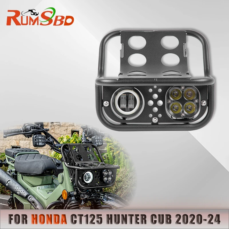 For Honda CT125 huntercub 125 20-24  2023  Front LED Healight with lagguage rack steel Ｄexterous Motorcycle Accessories