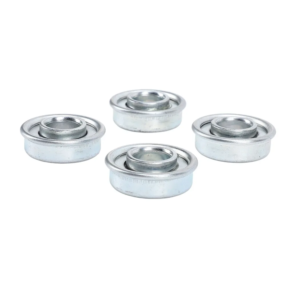 4PCS Silver Lawn Mower Bearings Heavy Duty Compact Ball Bearing Replacement All Wheel Drive Steel Material
