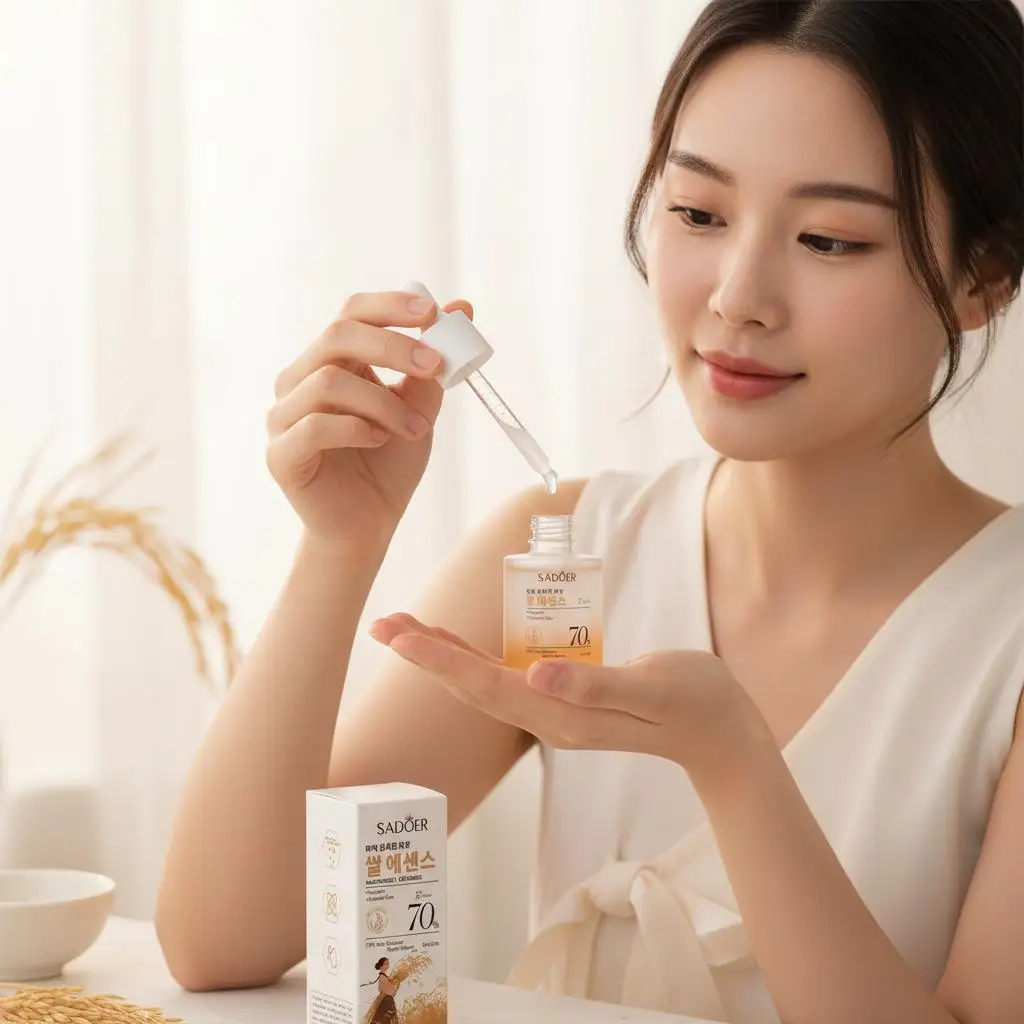 

SADOER 70% Rice Essence Brightening Serum 30ml - With Niacinamide & Hyaluronic Acid, Dark Spot Reducing & Even Skin Tone
