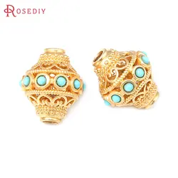 5PCS Matte Gold Color Brass Plastic Special Vintage Style Nepalese Beads Bracelets Beads Diy Jewelry Making Supplies Accessories