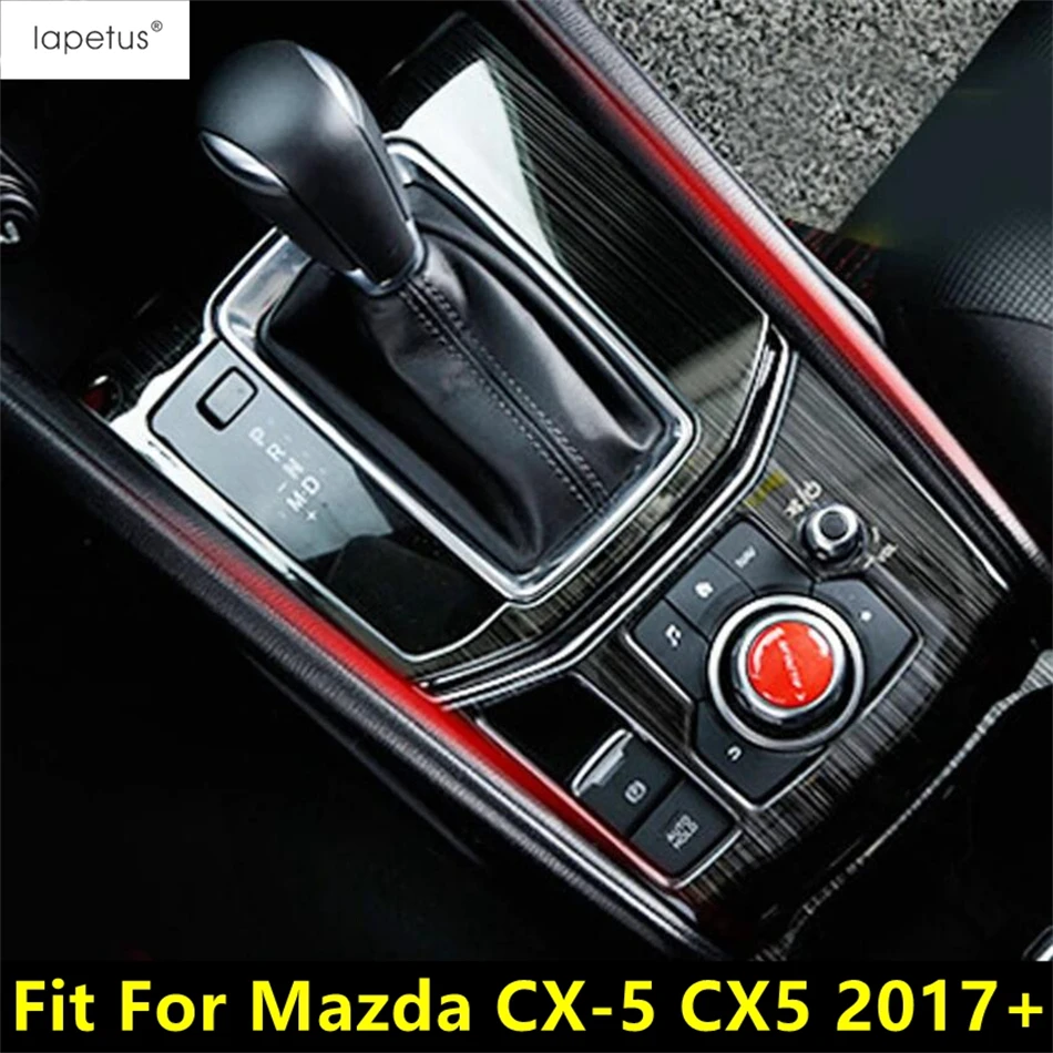 

Car Central Control Transmission Gear Shift Panel Cover Trim For Mazda CX-5 CX5 2017 - 2024 Stainless Steel Accessories Interior