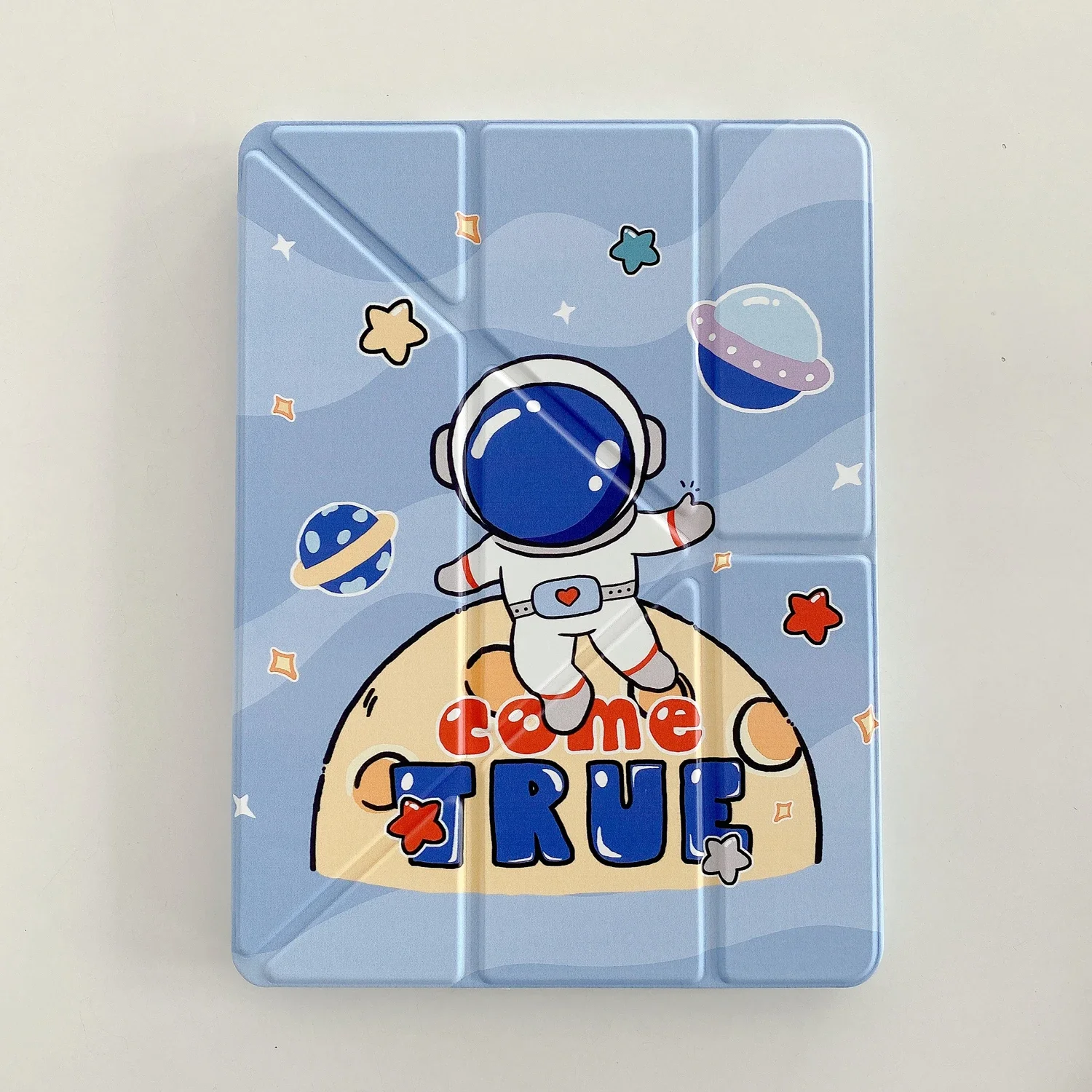 Para iPad Air Pro 5 6 7 8 9 funda de 10. a generación 2024 MINI 3 4 Pro 10,2 10,9 11 pulgadas soporte lindo Funda de cuero de astronauta