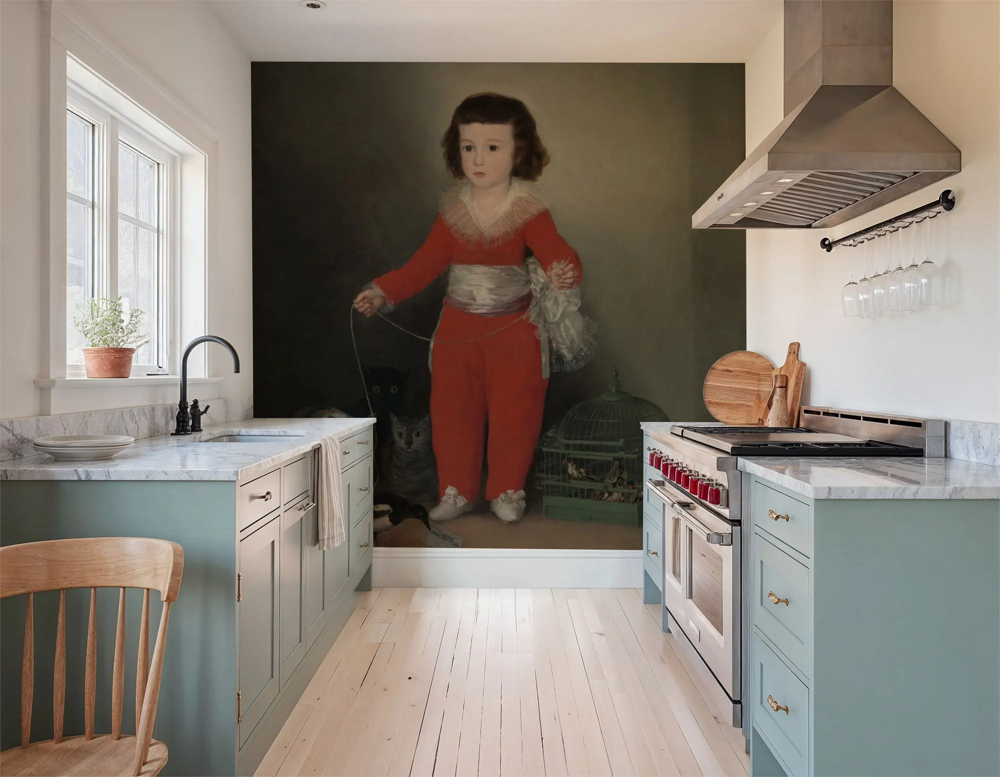 Custom Manuel Osorio Manrique de Z iga Red Boy Kids Room Wallpaper Large Peel and Stick Mural Wall Decor