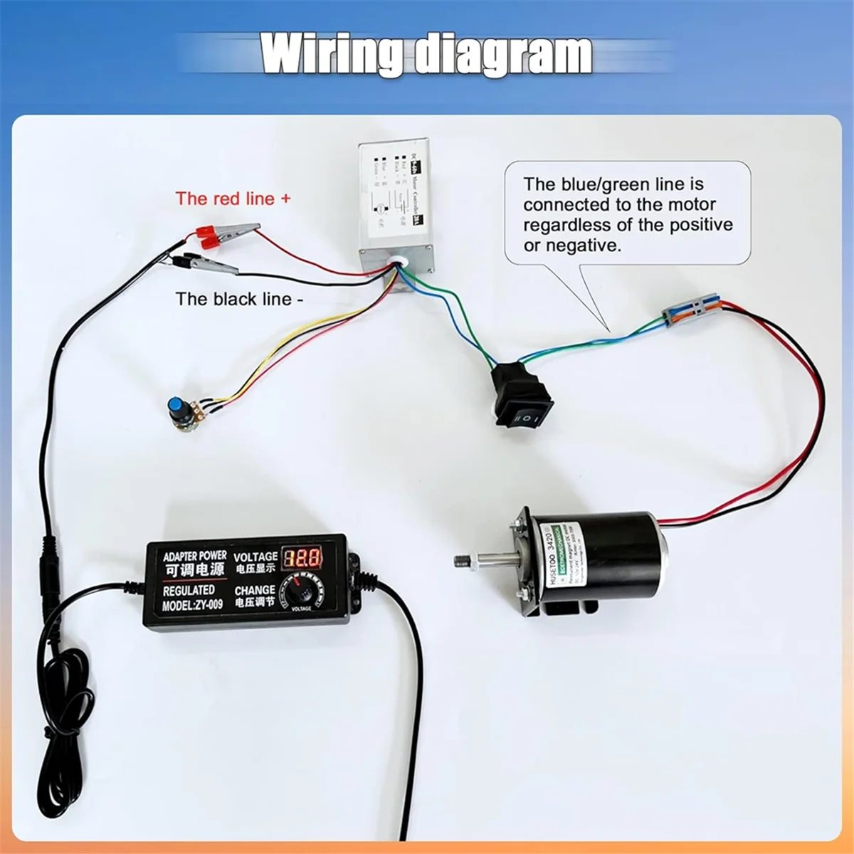 H-W DC Motor Speed Controller,DC 12V 24V 36V 48V 60V Motor Pulse Width Modulator Regulator with CW/CCW Switch