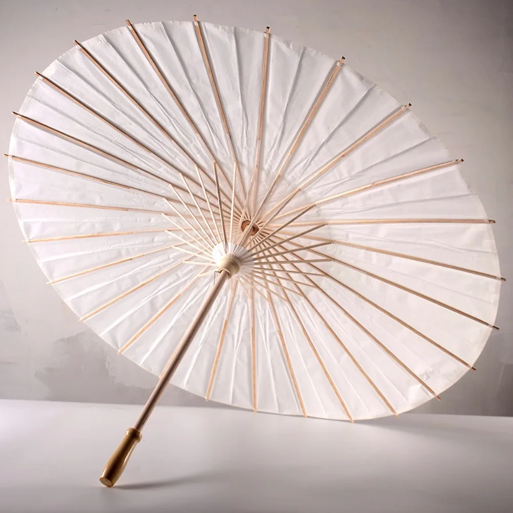 Traditional Handmade Paper Umbrella Classical Colorful DIY Painting Paper Umbrella Vintage Oil Paper Umbrella Kindergarten
