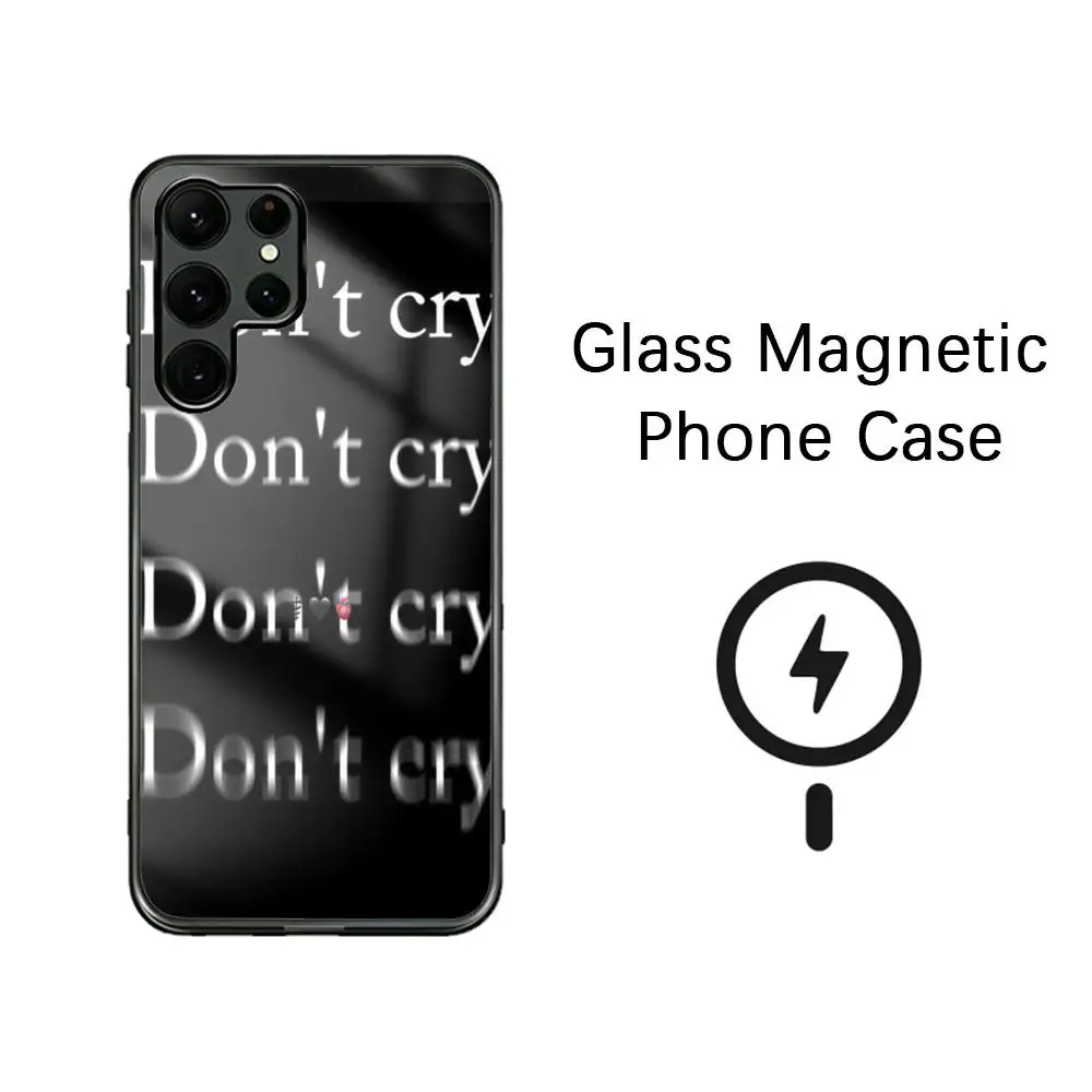 F-ck cool black Feeling pattern ins Phone Case For Samsung S26 S25 S24 S23 S22 S21 S20 Plus Ultra Note20 Glass Magnetic Case