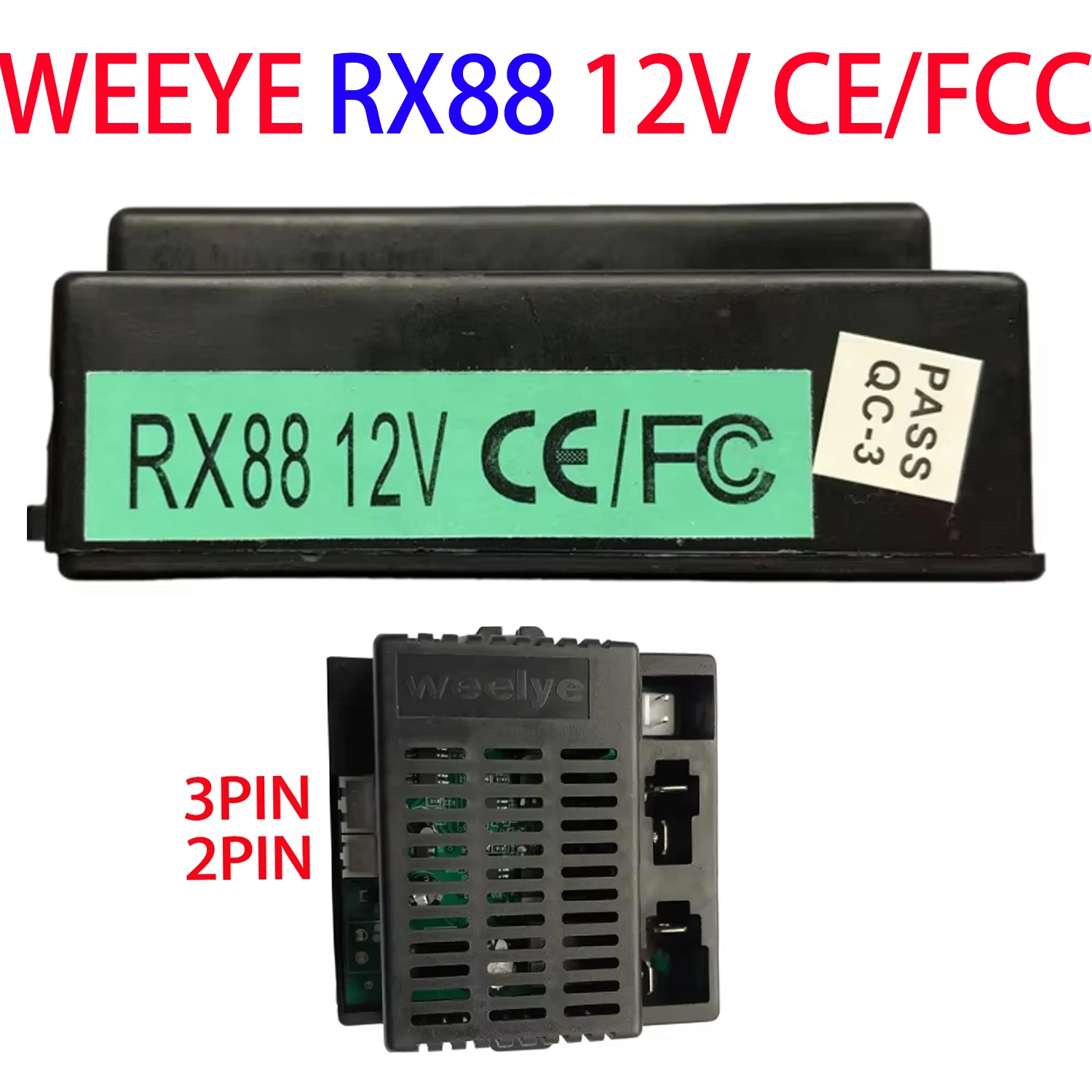 

Weelye 12V FCC RX88 Children's Electric Ride-on Car Bluetooth Remote Control Receiver Control Box Kids Vehicle Motherboard
