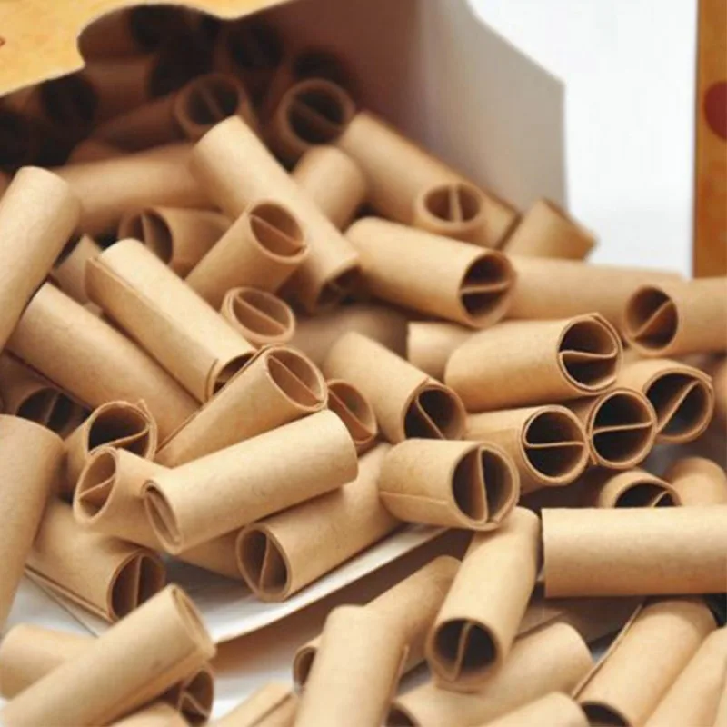 150Pcs 6MM Natural Unrefined Pre-rolled Tips Cigarette Filter Rolling Paper For Hand Rolled Cigarette Accessories