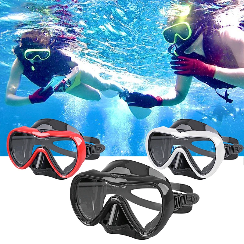 

Professional Scuba Diving Masks Snorkeling Set Adult Silicone Skirt Anti-Fog Goggles Glasses Swimming Pool Equipment