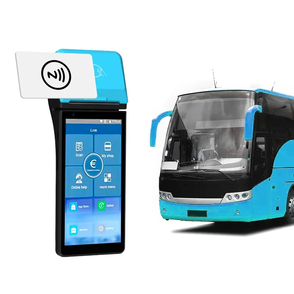 BT 4G Android 11.0 Handheld NFC Mobile Payment POS Terminal for Bus Transportation Payment Z500