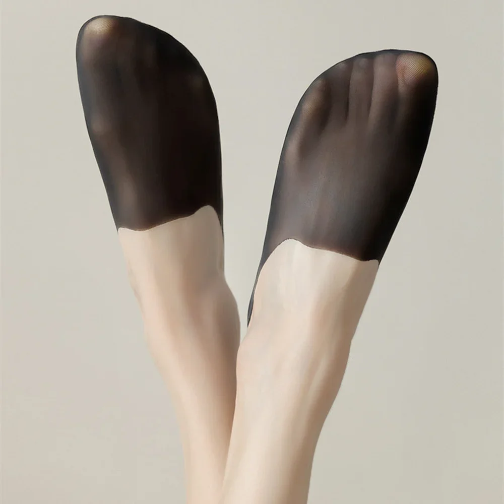 Silicone Anti-slip Invisible No Show Socks Summer Ultra-thin Breathable Sock Slippers Solid Color Ice Silk Low Cut Boat Socks image 5