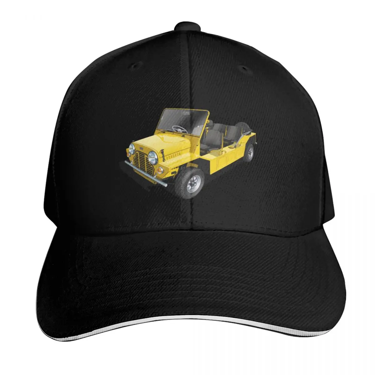 Austin MiniMoke in yellow Baseball Cap Six Panel Structured Crown Sun Protection UPF 50+ Breathable Mesh Back