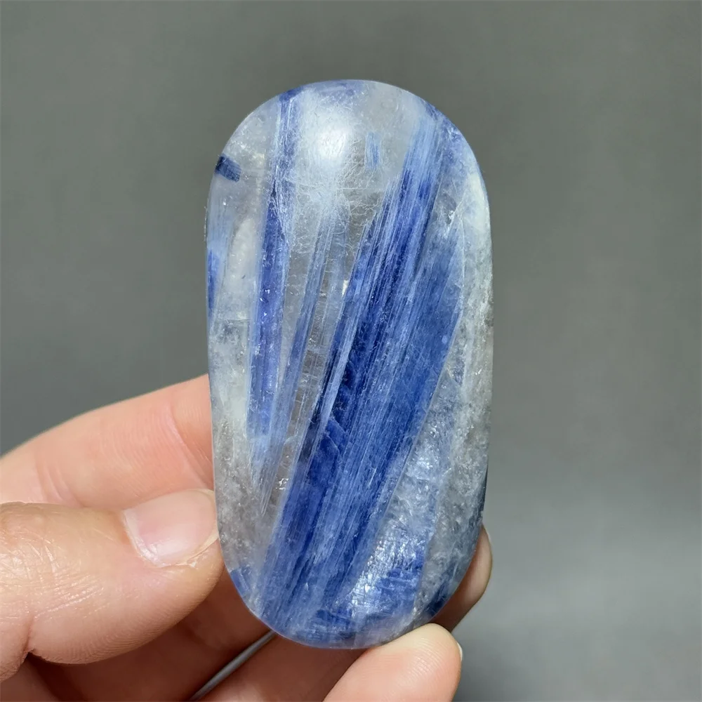 Kyanite Palm Natural Mineral Crystal Massage Healing Spiritual Meditation Witchcraft Energy Home Decoration Holiday Gift