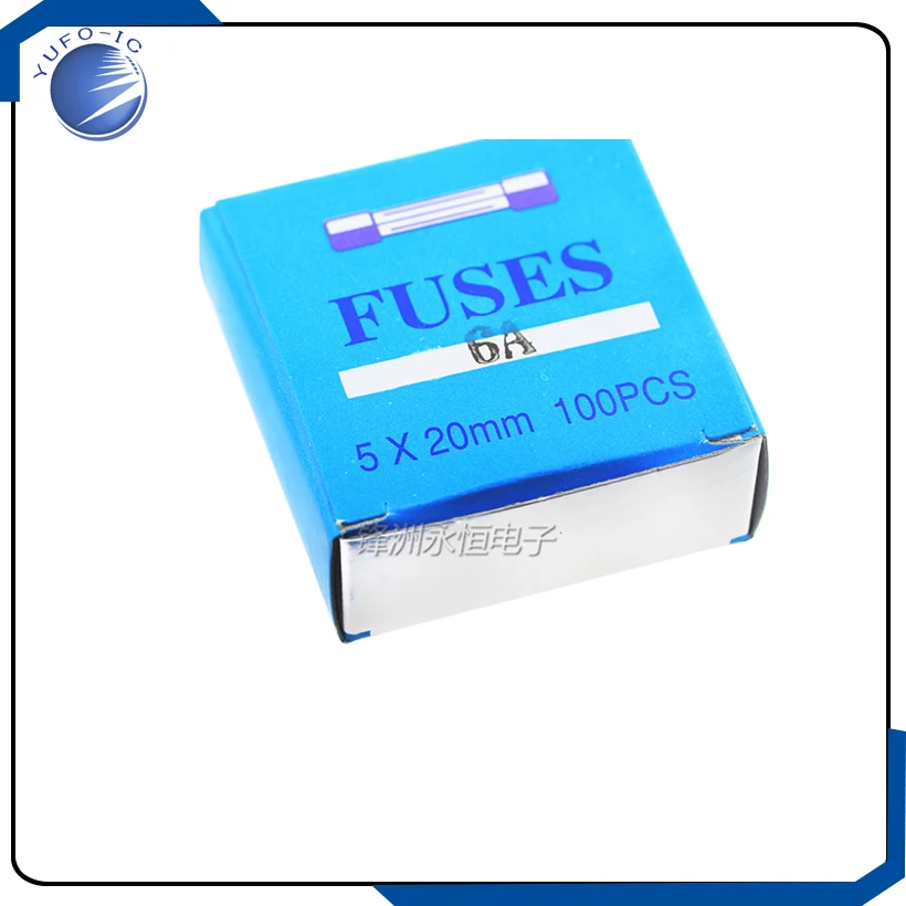 100 ピース/ロット 250V20A 5*20 セラミックヒューズ 100 個/箱 250V 20A 5X20MM クイックファストブロー F20A