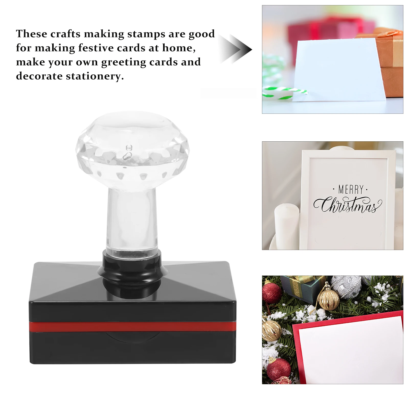 

Christmas Stamp Holiday Stamps for Crafting Music Greeting Ink Scrapbook Stamper Plastic Name