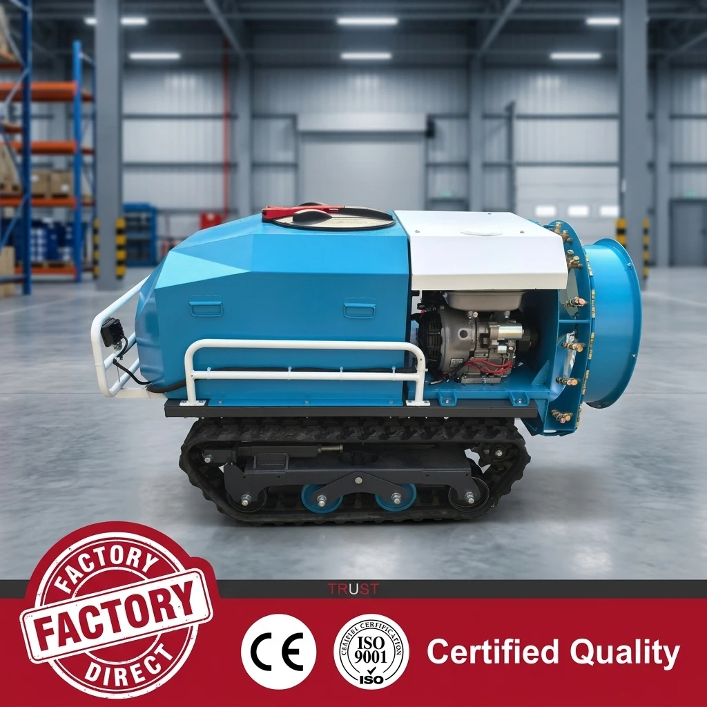 350L Self Propelled RC Crawler Orchard Sprayer Air Blast Mist Blower Fogger Farm Spray Unit Tree