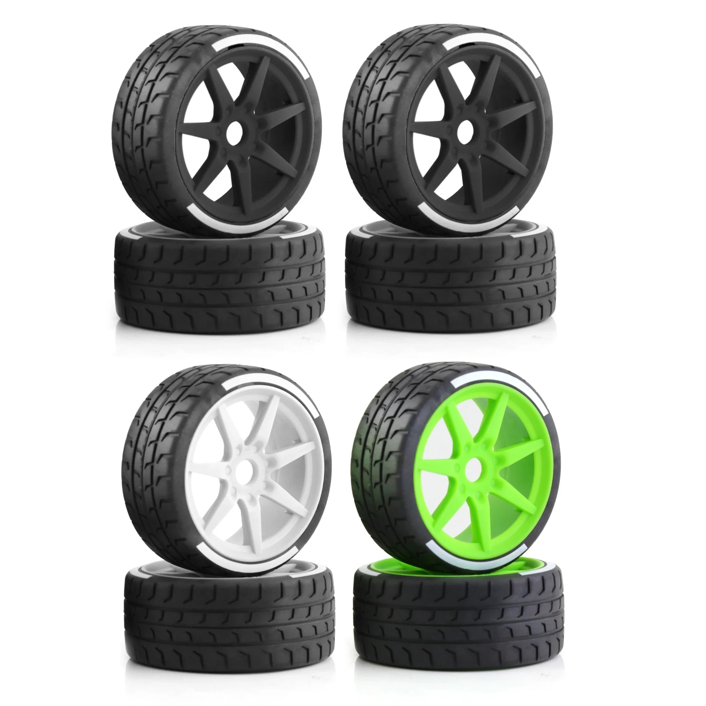 4pcs 42x100mm 42/100 Tire Tyre 17mm Wheel Hex for Arrma 1/7 Infraction Limitless 1/8 HPI WR8 HSP Kyosho Tamiya RC Car Upgrades