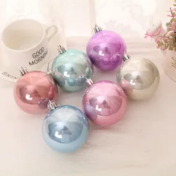 Cute Christmas Ball Pearl Color Gift Crafts Christmas Tree Decorative Toy 4/5/6/7/8cm Hanging Ornament Ball Festival
