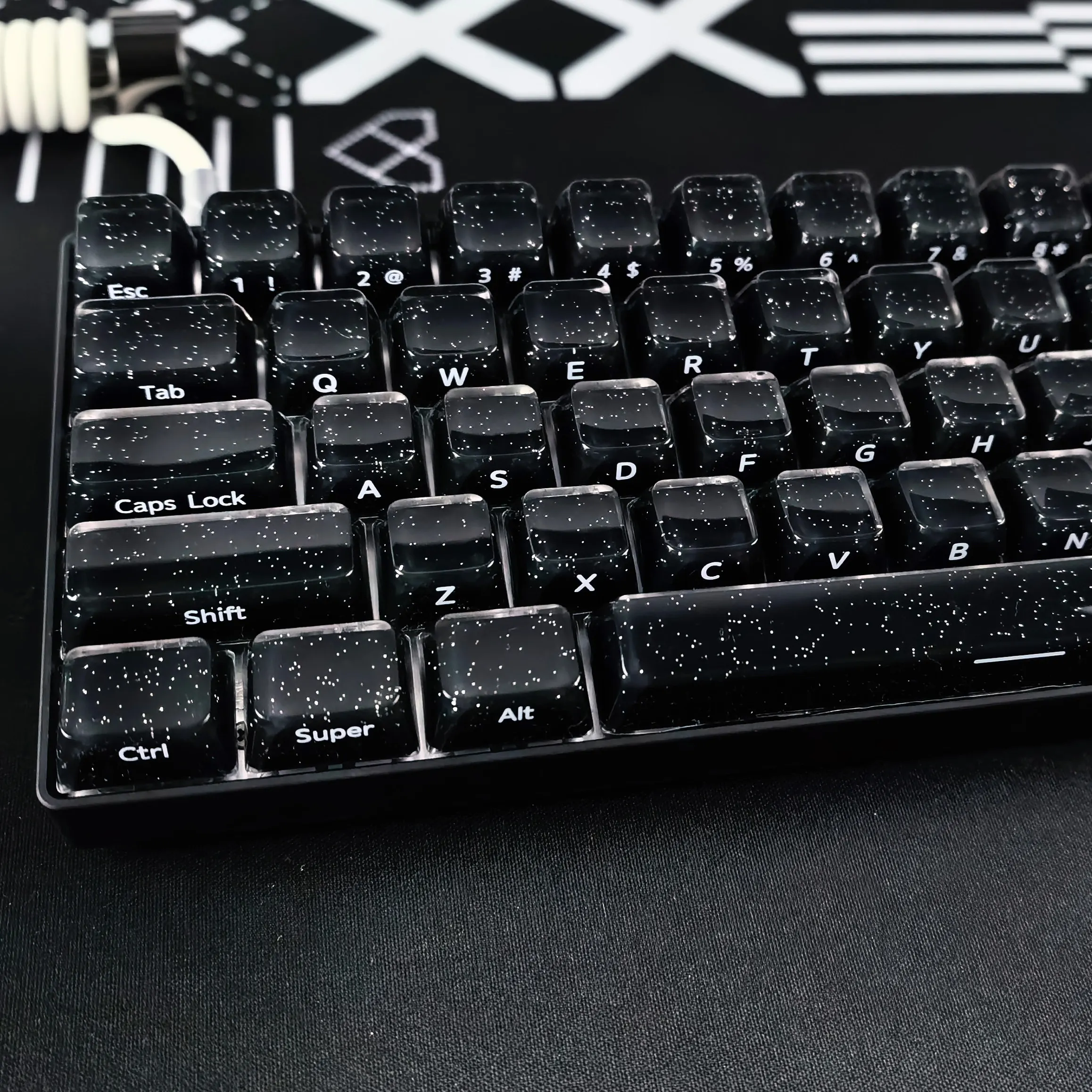 Black Jelly 2.0 Starry Sky Keycaps Adapted to made68 Magician EV63 Mai from Ace68 ATKRS6