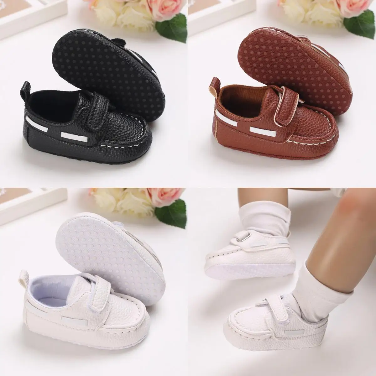 Solid Color Versatile Baby Shoes Boys Girls Hard Soles Spring Bebes Sneakers Toddler Newborn Shoes First Walker