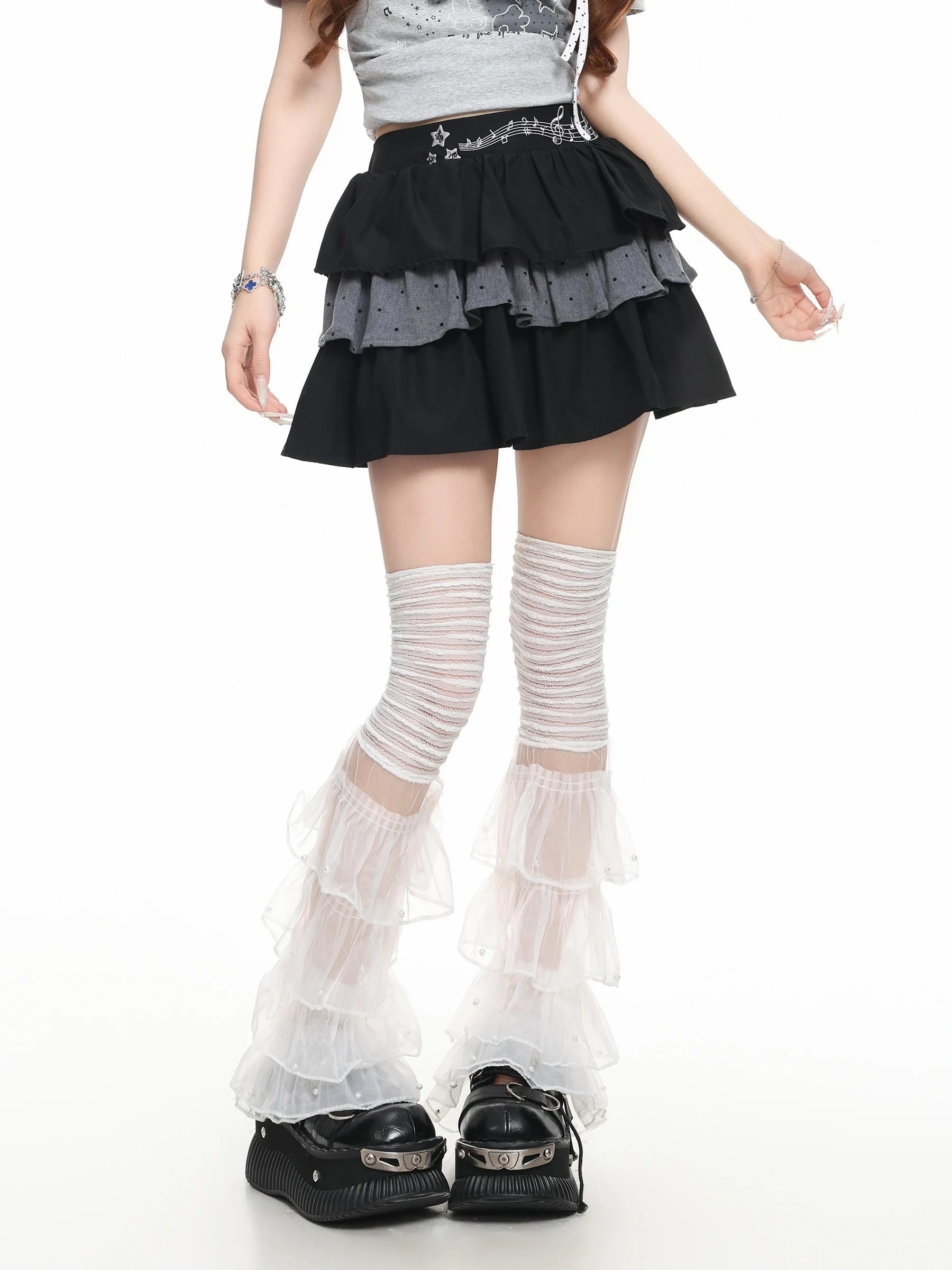 BASTERDS Sweet And Spicy Checkered Puffy Skirt Women's High Waist A-Line  Skirt Summer Versatile Short Cake Skirt
