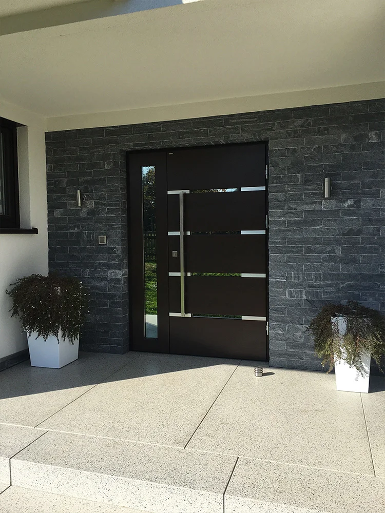 

Sixinalu Front Exterior Pivot Door Main Swing Entry Modern Security Entrance Door Apartment Door Aluminum Home Decor Custom