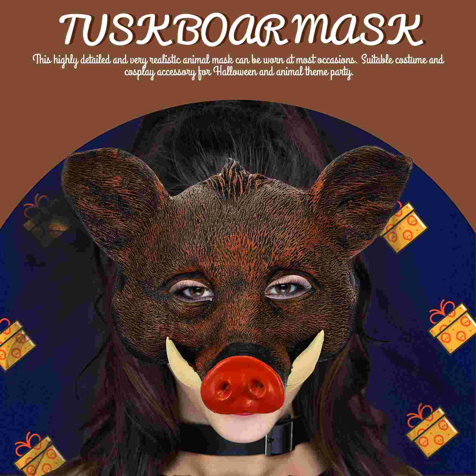 Boar Mask Party Cosplay Prop for Decorations Novel Pu Masquerade Animal Miss Halloween Costume Props