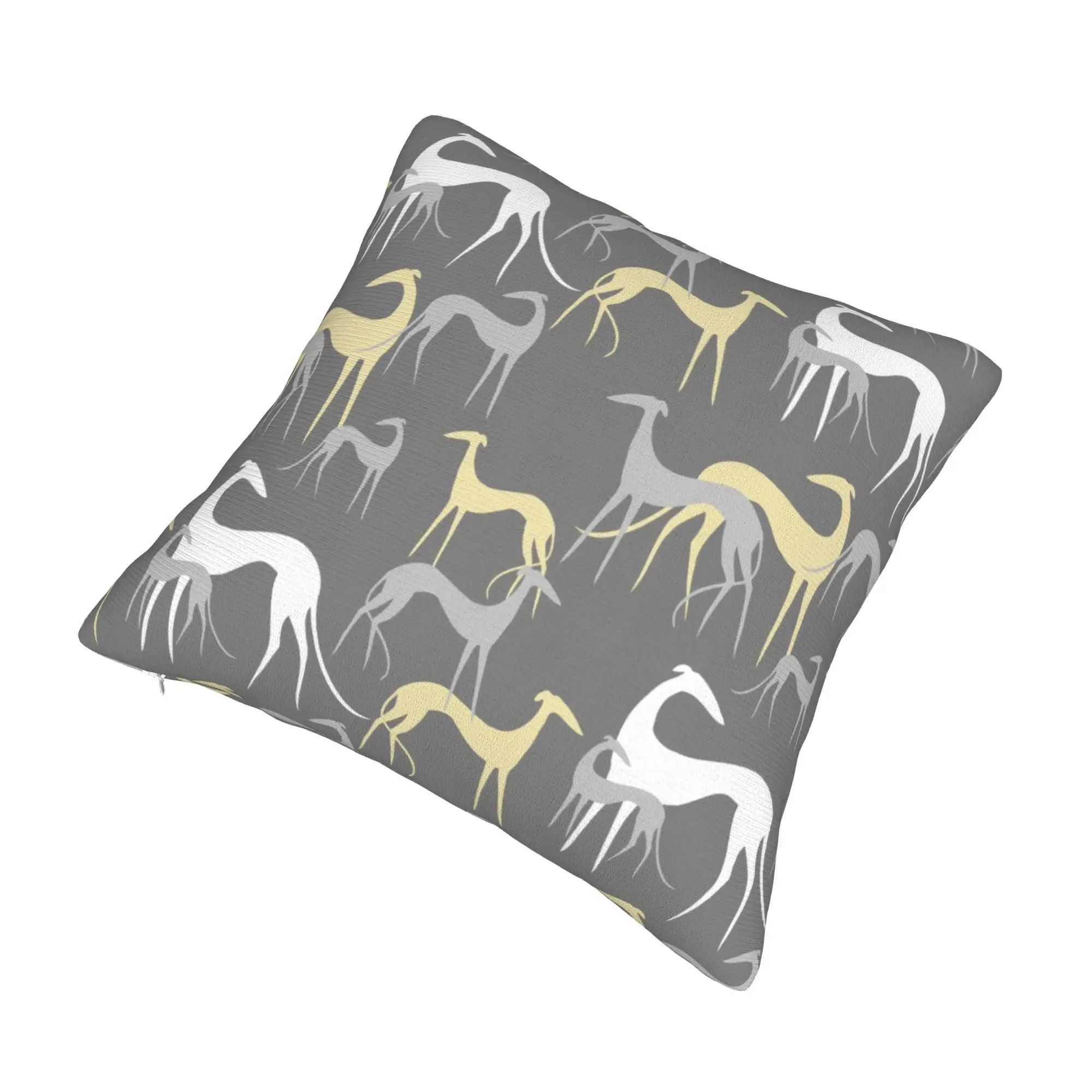 Cartoon Sighthounds Modern Pillow Cover Decoracion Salon Case Greyhound Whippet Hound Dog Cushions for Sofa