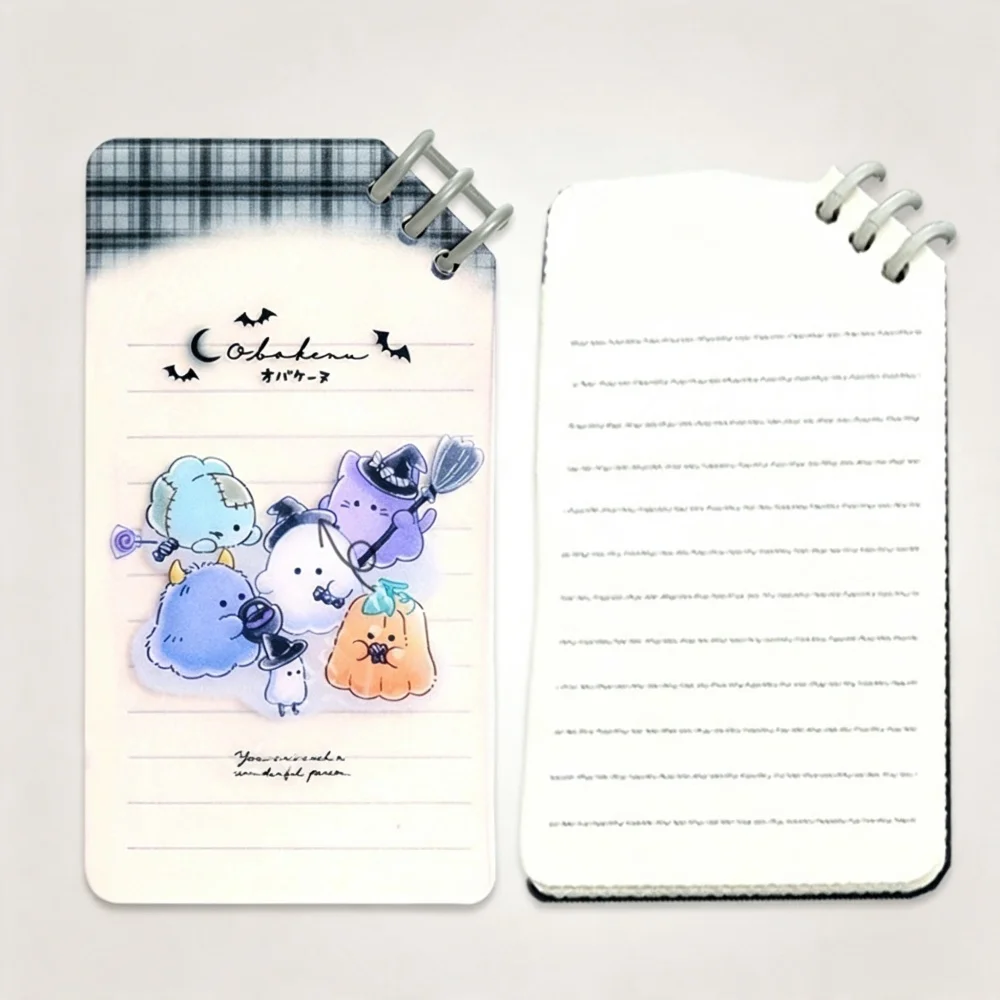 Cute Cartoon Mini Notebook Spiral Binding Loose-leaf Magician Series Notebooks with Lines Pages for School Office Stationery