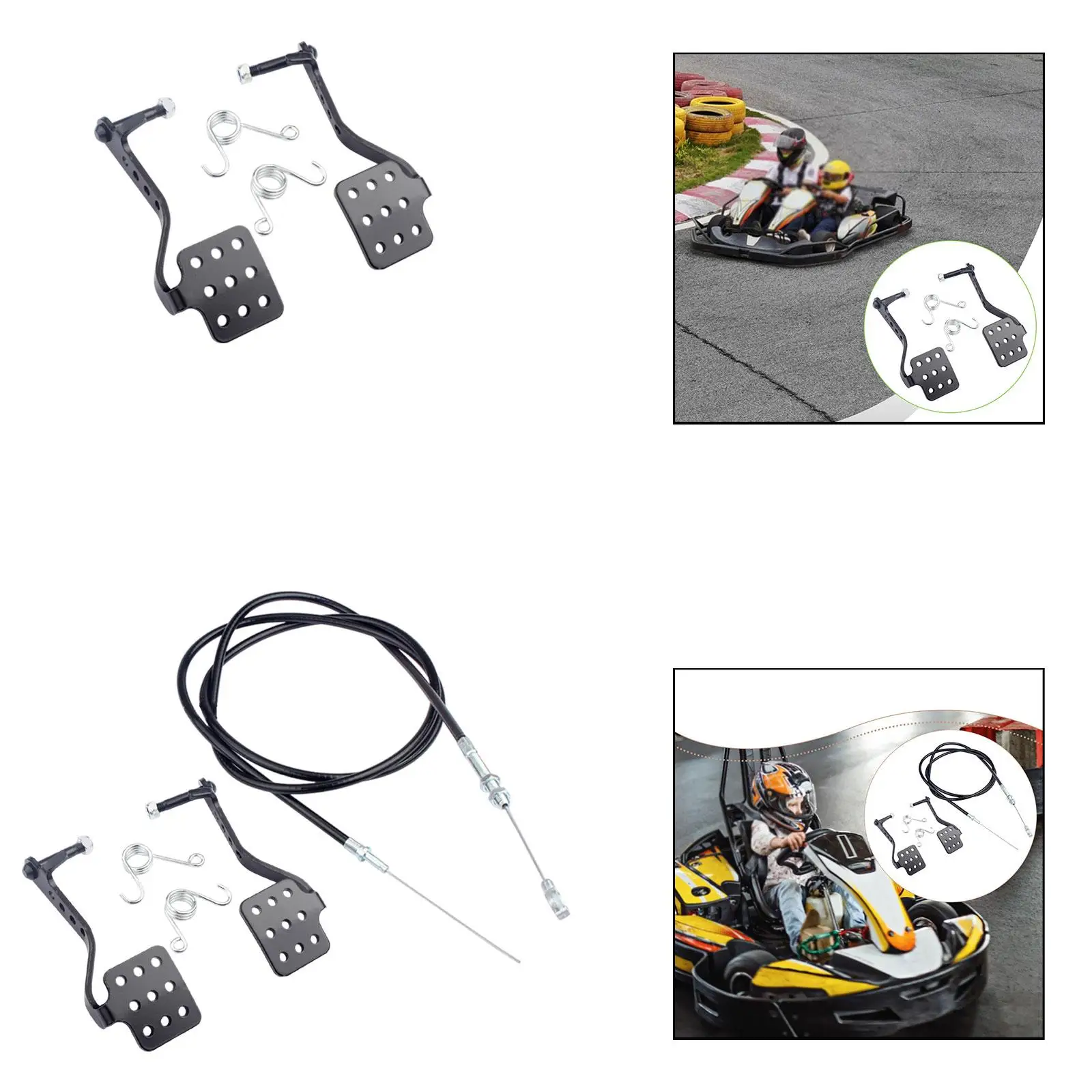 Para pedałów do gokarta, pedały hamulca i gazu do gokartów z silnikiem 212cc 196cc 6.5HP