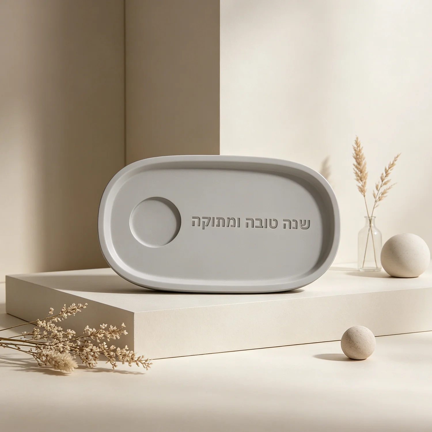 Silikonform für jüdische Rosh  – Travertine Tray Oval Bewertung und Preis