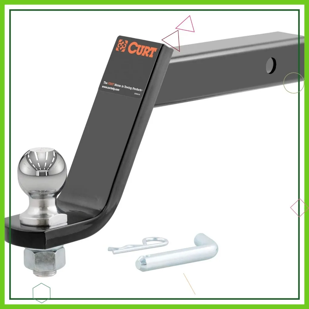 وصلة مقطورة استقبال شديدة التحمل مقاس 2 بوصة مع قطرة 6 بوصة، تدعم سعة سحب 7,500 رطل