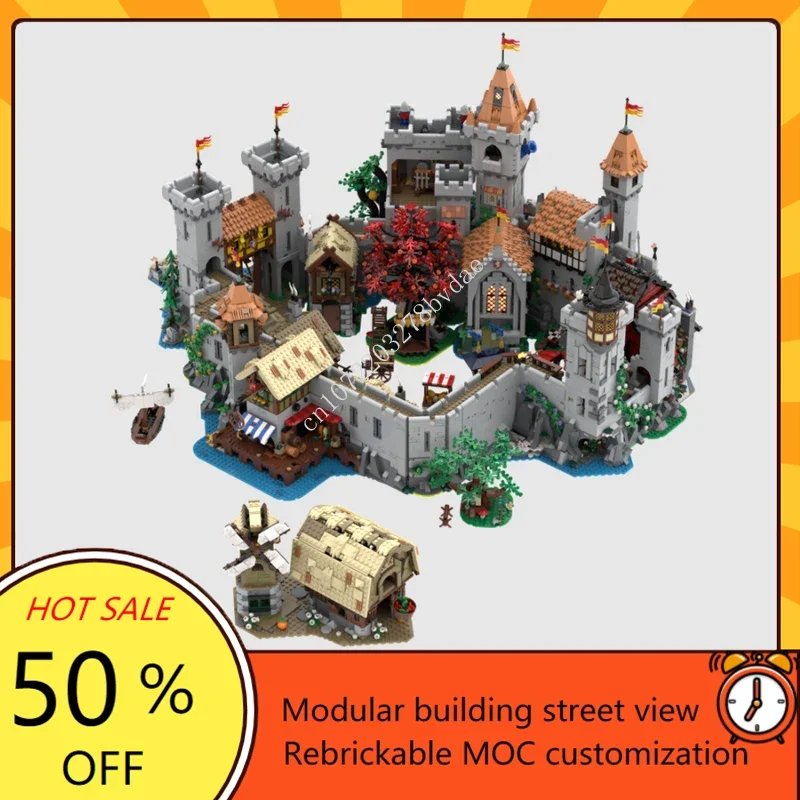 11936PCS Lion Knights\' Kingdom MOC-10332 Medieval Town Castle Expansion Model Building Blocks Education Assembly Model Toy Gifts