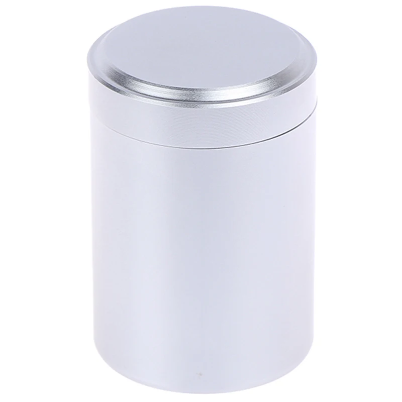 1pc Metal Sealed Can Tea Jar Travel Tea Caddy Aluminum Alloy Portable Airtight Storage Can Smell Proof Container Box 2.55*1.77in